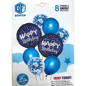 Happy Birthday 8 Pcs Balloon set